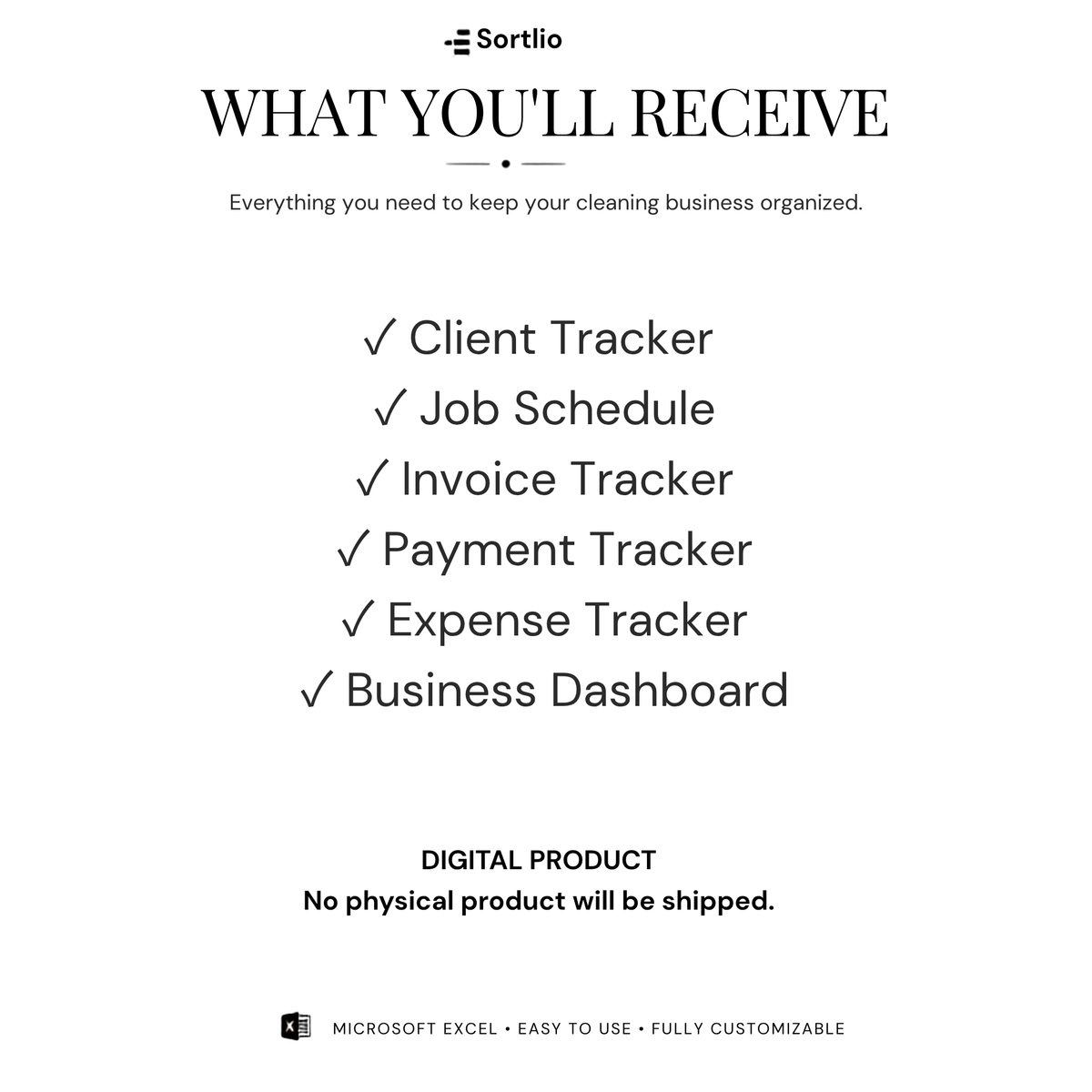 Cleaning Business Management Excel Spreadsheet