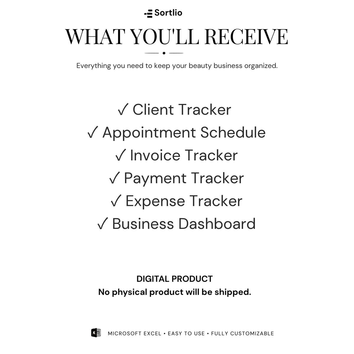 Beauty Business Management Excel Spreadsheet